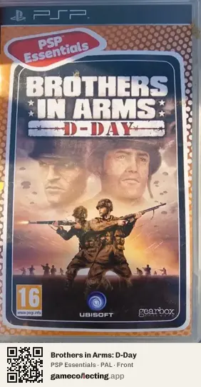 Brothers in Arms: D-Day PlayStation Portable, PAL box front