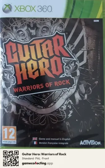 Guitar Hero: Warriors of Rock Xbox 360, PAL box front