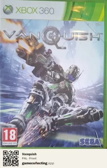 Vanquish Xbox 360, PAL box front