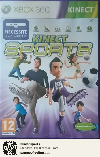 Kinect Sports Xbox 360, France box front