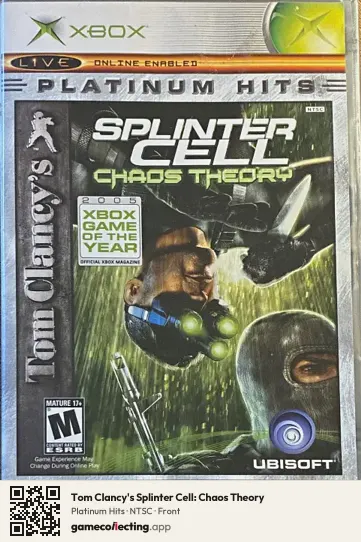 Tom Clancy's Splinter Cell: Chaos Theory Xbox, NTSC box front