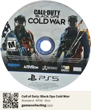 Call of Duty: Black Ops Cold War PlayStation 5, NTSC disc
