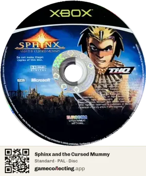 Sphinx and the Cursed Mummy Xbox, PAL disc