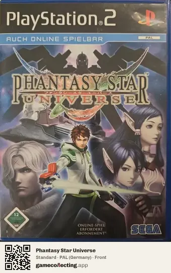 Phantasy Star Universe PlayStation 2, Germany box front