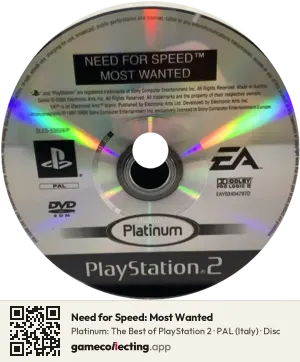 Need for Speed: Most Wanted PlayStation 2, PAL disc