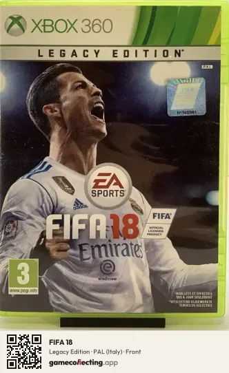FIFA 18 Xbox 360, Italy box front