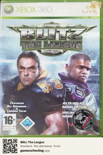 Blitz: The League Xbox 360, Germany box front