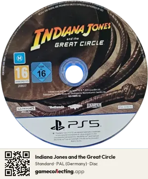 Indiana Jones and the Great Circle PlayStation 5, PAL disc