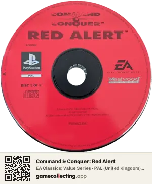 Command & Conquer: Red Alert PlayStation, PAL disc
