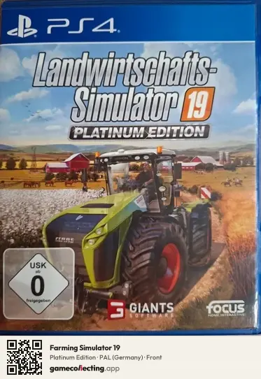Farming Simulator 19 PlayStation 4, Germany box front