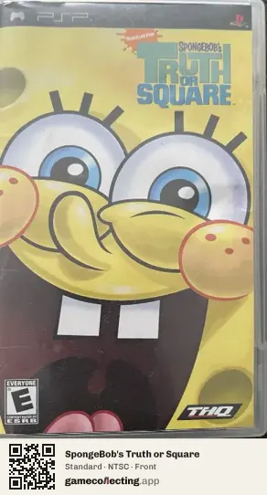 SpongeBob's Truth or Square PlayStation Portable, NTSC box front