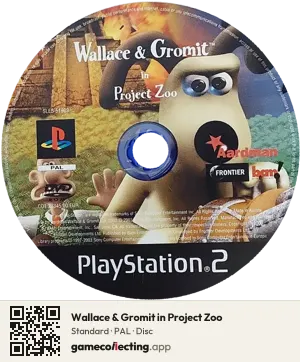Wallace & Gromit in Project Zoo PlayStation 2, PAL disc
