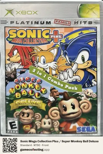 Sonic Mega Collection Plus / Super Monkey Ball Deluxe Xbox, NTSC box front