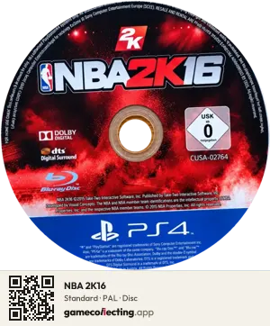 NBA 2K16 PlayStation 4, PAL disc