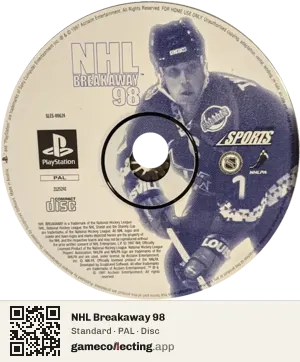 NHL Breakaway 98 PlayStation, PAL disc