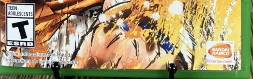 Dragon Ball FighterZ, the ESRB box on its front