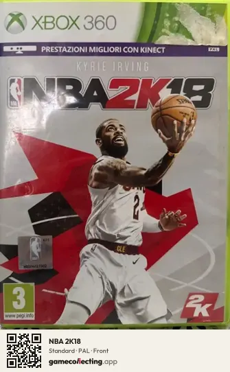 NBA 2K18 Xbox 360, PAL box front