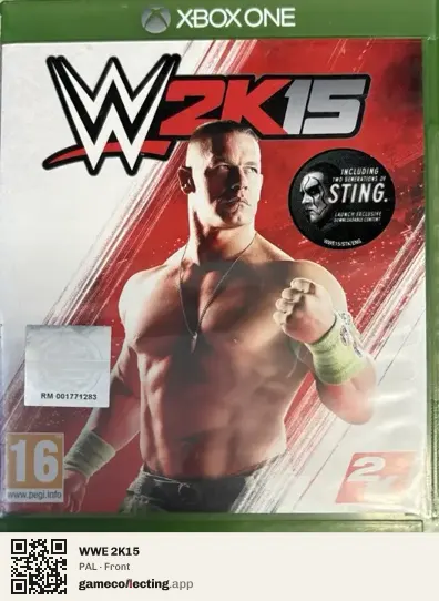 WWE 2K15 Xbox One, PAL box front
