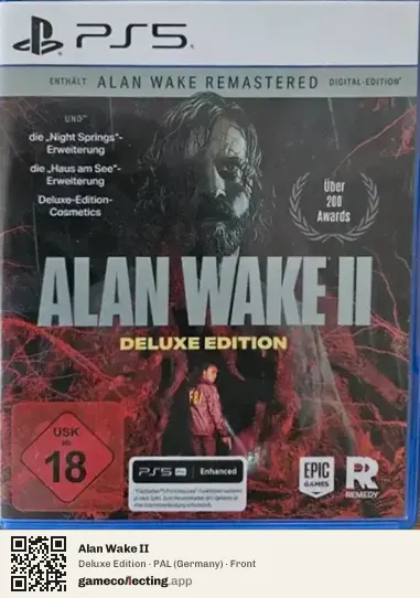 Alan Wake II PlayStation 5, Germany box front