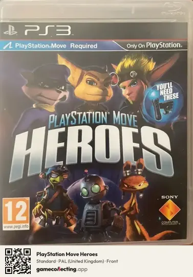 PlayStation Move Heroes PlayStation 3, United Kingdom box front