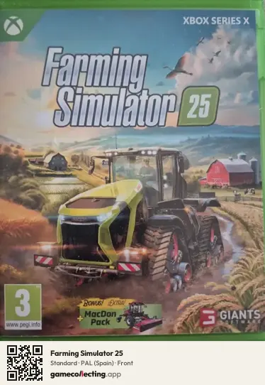 Farming Simulator 25 Xbox Series X, Spain box front