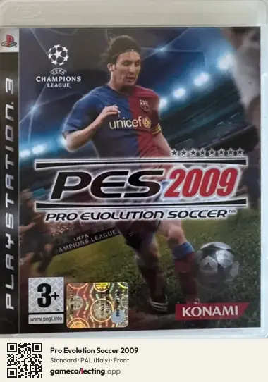 Pro Evolution Soccer 2009 PlayStation 3, Italy box front