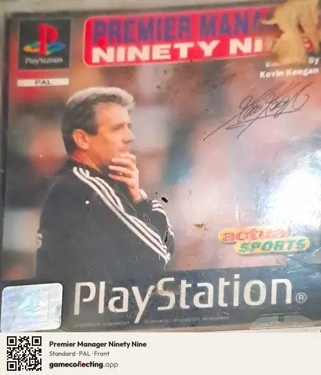 Premier Manager Ninety Nine PlayStation, PAL box front