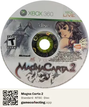 Magna Carta 2 Xbox 360, NTSC disc