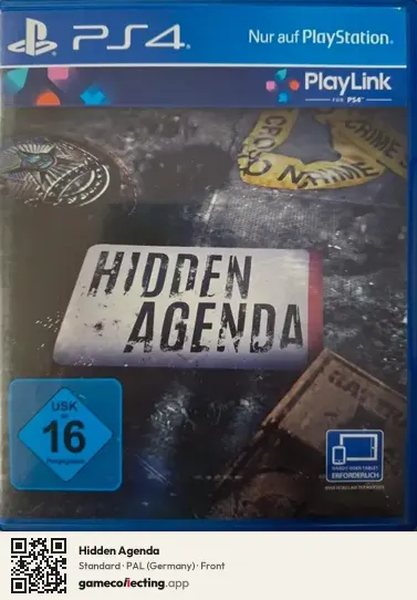 Hidden Agenda PlayStation 4, Germany box front