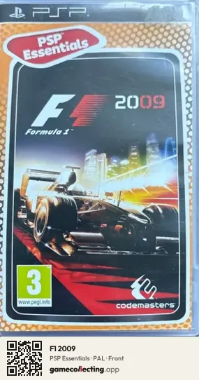 F1 2009 PlayStation Portable, PAL box front