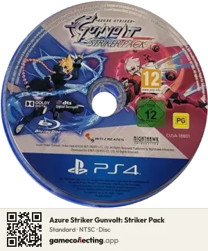 Azure Striker Gunvolt: Striker Pack PlayStation 4, NTSC disc