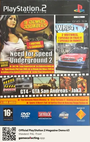 Official PlayStation 2 Magazine Demo 63 PlayStation 2, PAL box front