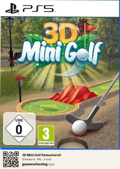 3D Mini Golf Remastered PlayStation 5, PAL box front