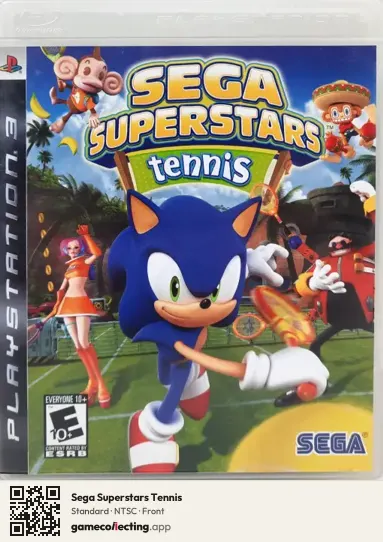 Sega Superstars Tennis PlayStation 3, NTSC box front