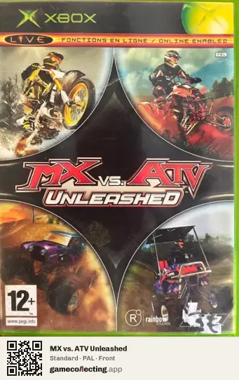 MX vs. ATV Unleashed Xbox, PAL box front