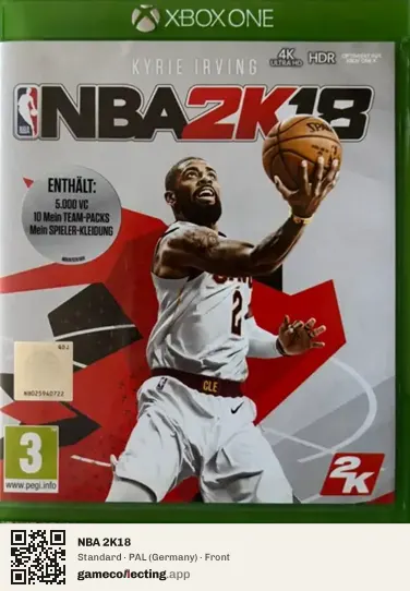 NBA 2K18 Xbox One, Germany box front