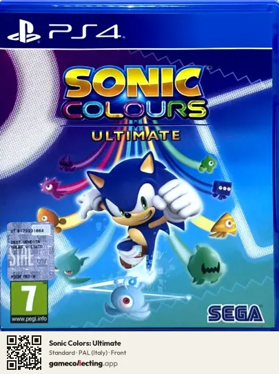 Sonic Colors: Ultimate PlayStation 4, Italy box front