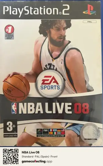 NBA Live 08 PlayStation 2, Spain box front