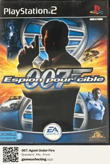 007: Agent Under Fire PlayStation 2, PAL box front