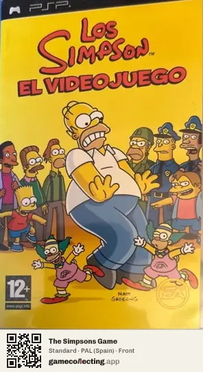 The Simpsons Game PlayStation Portable, Spain box front