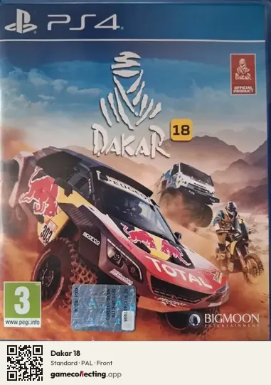 Dakar 18 PlayStation 4, PAL box front