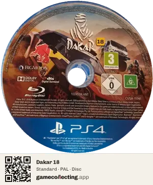 Dakar 18 PlayStation 4, PAL disc