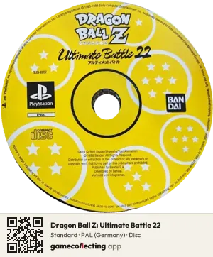 Dragon Ball Z: Ultimate Battle 22 PlayStation, PAL disc