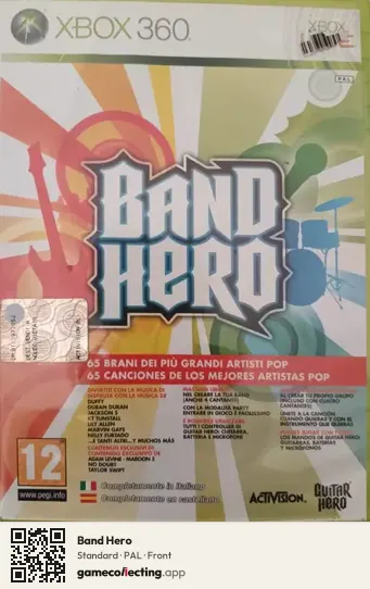 Band Hero Xbox 360, PAL box front