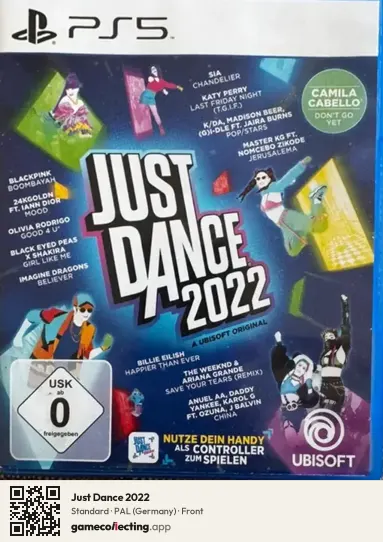 Just Dance 2022 PlayStation 5, Germany box front