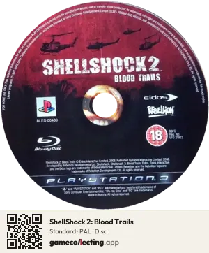 ShellShock 2: Blood Trails PlayStation 3, PAL disc