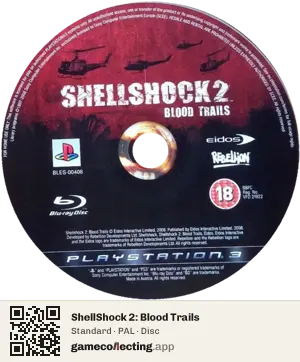 ShellShock 2: Blood Trails PlayStation 3, PAL disc