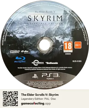 The Elder Scrolls V: Skyrim PlayStation 3, PAL disc