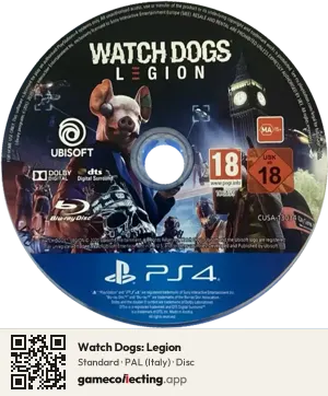 Watch Dogs: Legion PlayStation 4, PAL disc