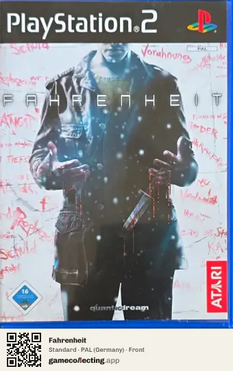 Fahrenheit PlayStation 2, Germany box front